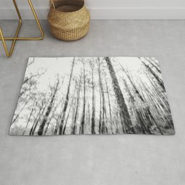 Black and white tree photography - Watercolor series #3 Rug
