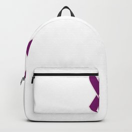 Inappropriate Fuck Cancer Pancreatic Cancer Awareness Purple Ribbon Backpack