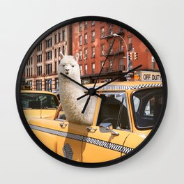 Alpaca in New York Wall Clock