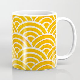 Japanese Seigaiha Wave – Marigold Palette Coffee Mug