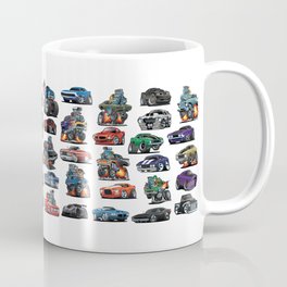 American Hot Rods, Muscle Cars, Street Rods, Pickup Trucks and Motorcycle Cartoons Coffee Mug