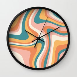 Abstract Wavy Stripes LXIII Wall Clock
