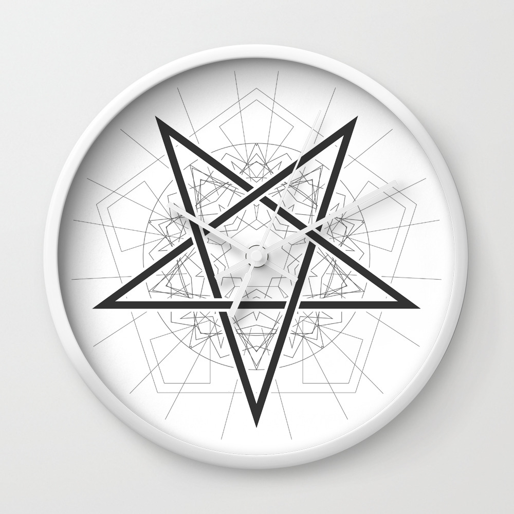 666 Devil Pentagram design vinyl record clock home decor art hobby movie shop 