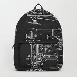 Sewing Machine 1916 Patent Print Backpack
