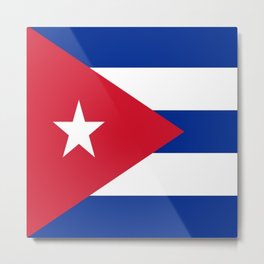 Flag of Cuba -cuban,havana, guevara,che,castro,tropical,central america,spanish,latine Metal Print