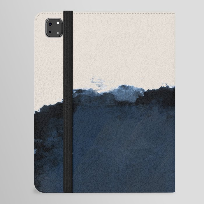 Abstract, blue, beige, indigo iPad Folio Case