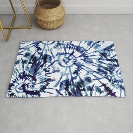 Blue Dye and Tie Rug