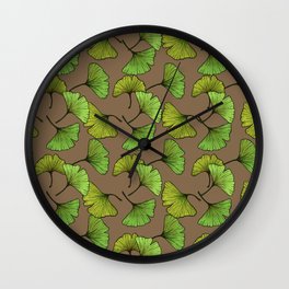 Ginkgo Leaf - Coffee Wall Clock
