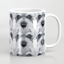 Schnauzer pattern-Grey Dog illustration original painting print Coffee Mug