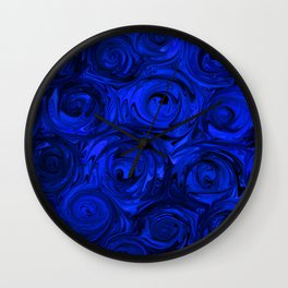 China Blue Rose Abstract Wall Clock
