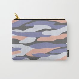 Camouflage-Peri-Lavender Blue, Light Gray, Dark Gray, Peach Carry-All Pouch | Camouflage, Digital, Graphicdesign, Abstractdesign, Abstract, Camo, Peri, Peach, Lavender, Pattern 