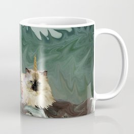 Behold the Mythical Merkitticorn - Mermaid Kitty Cat Unicorn Coffee Mug