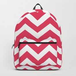 Paradise pink - pink color - Zigzag Chevron Pattern Backpack