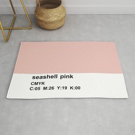 pantone colorblocking design, cmyk pink Rug