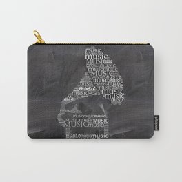 Gramophone on chalkboard Carry-All Pouch