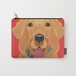Golden Retriever Art Poster Dog Icon Series by Artist A.Ramos. Designed in Bold Colors. Carry-All Pouch