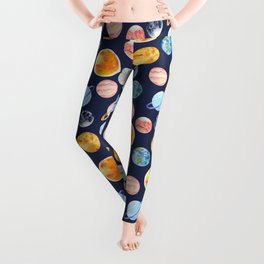 Planets of the Solar System | Watercolor Leggings