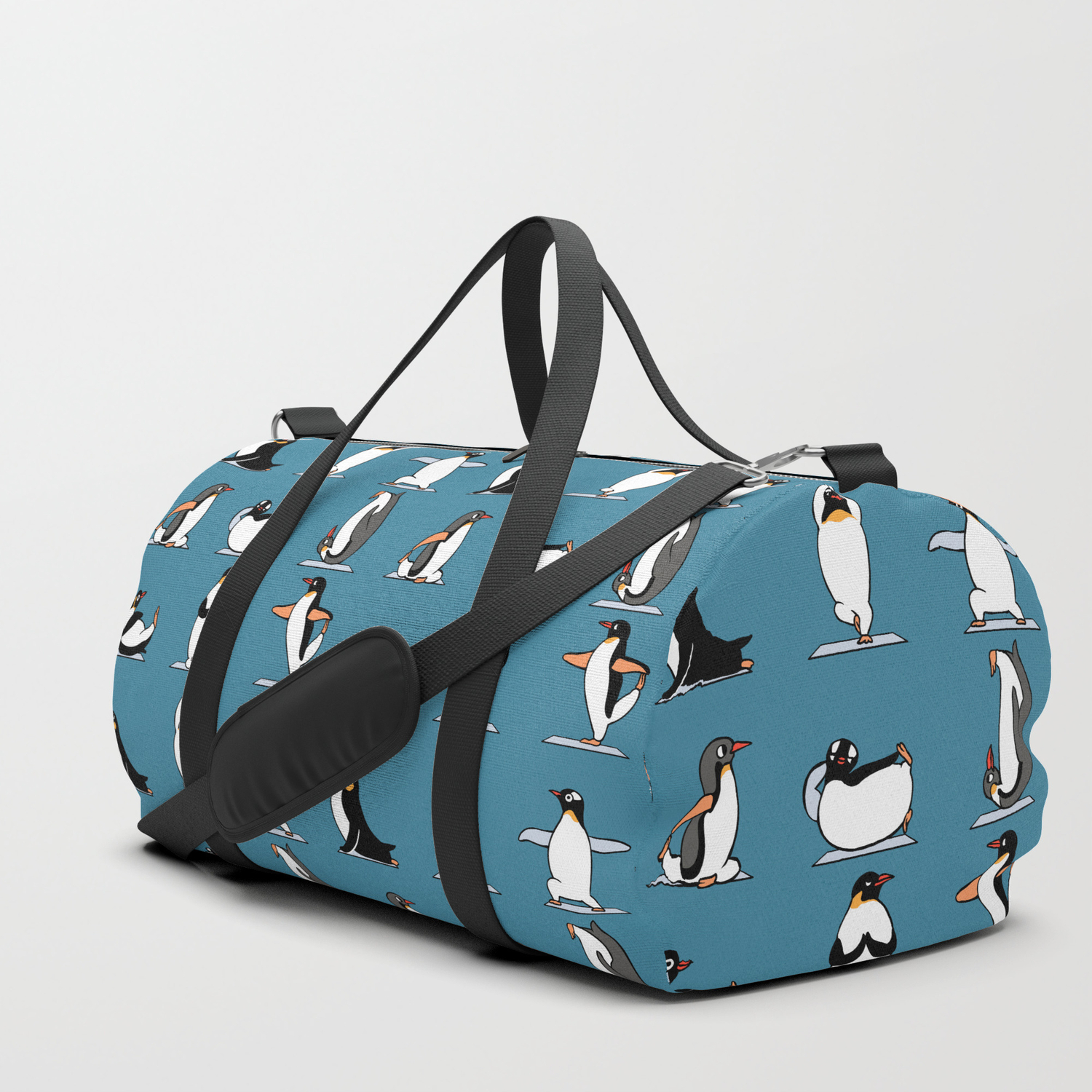 Penguin Yoga Duffle Bag by Huebucket 