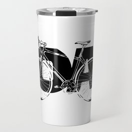 Road Bike Design/Bike Enthusiast/Cycling/Road Bikes/Minimal Design/Black Travel Mug
