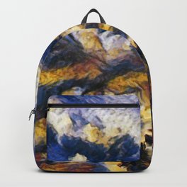 Cloudy Sky With Trees - Painting Style Backpack