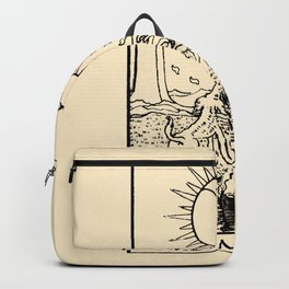 XVIII. The Moon Tarot Card on Parchment Backpack