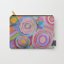 SPACE OF JOY Colourful Modern Abstract Painting Carry-All Pouch | Acrylic, Circles, Fun, Decorative, Purple, Space, Joy, Icecreamcolors, Abstract, Popart 