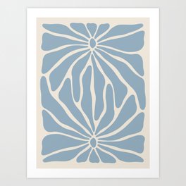 Simple Cut Out Flowers Matisse Style Art Print