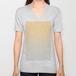 CREAM DREAM - Minimal Plain Soft Mood Color Blend Prints V Neck T Shirt