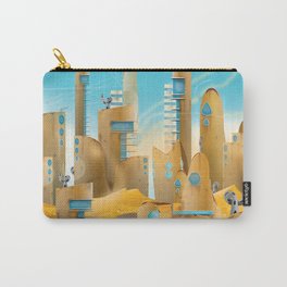 Cartoon Desert Cityscape Carry-All Pouch