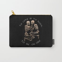 The Pompeii Lovers To Love Is To Burn Jane Austen Valentine's Day Skeleton Goth Gift Gothic Gifts Carry-All Pouch