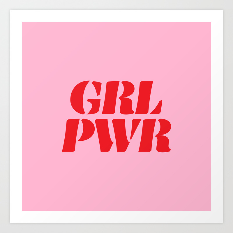Inspirational Quotes Feminist Art Prints Girl Power Printable Wall Art quote prints GRL PWR Print Girls Wall Art Girl Wall Decor
