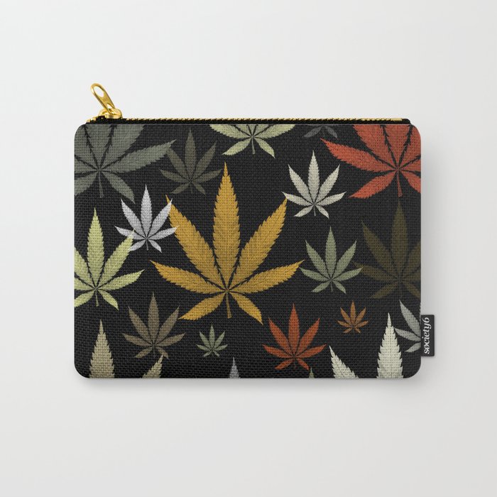 Wallet with Cannabis Leaf Logo Marijuana Weed Pot Light Brown Soft Leather 