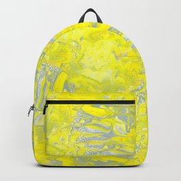 Partly Sunny Abstract Yellow and Gray Painting Backpack