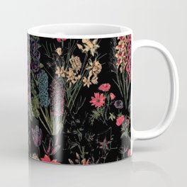 Exotic Midnight Floral Garden Coffee Mug