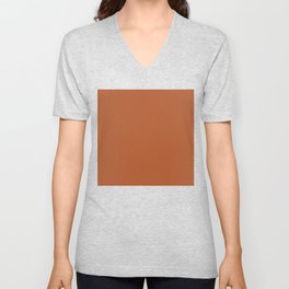 Copper #B2592D V Neck T Shirt
