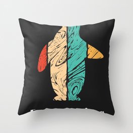 Penguin Color Throw Pillow