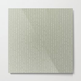 Lines II (Linen Sage) Metal Print