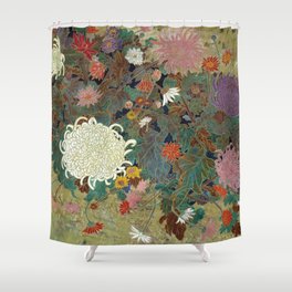 flower【Japanese painting】 Shower Curtain