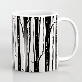 winter forest black and white Coffee Mug
