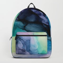 Sweet Pea Pastel Abstract Chaos | Calming Fluid Art Backpack