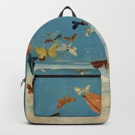 Butterflies Flying Above Clouds portrait painting, Circa 1934 by Migishi Kōtarō  Backpack