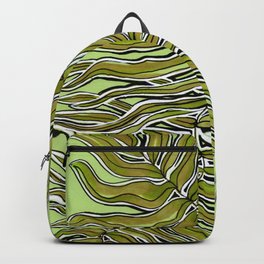 Green Leafy Zen Leaf Backpack