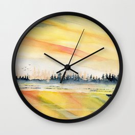 Sunset Reflections Wall Clock