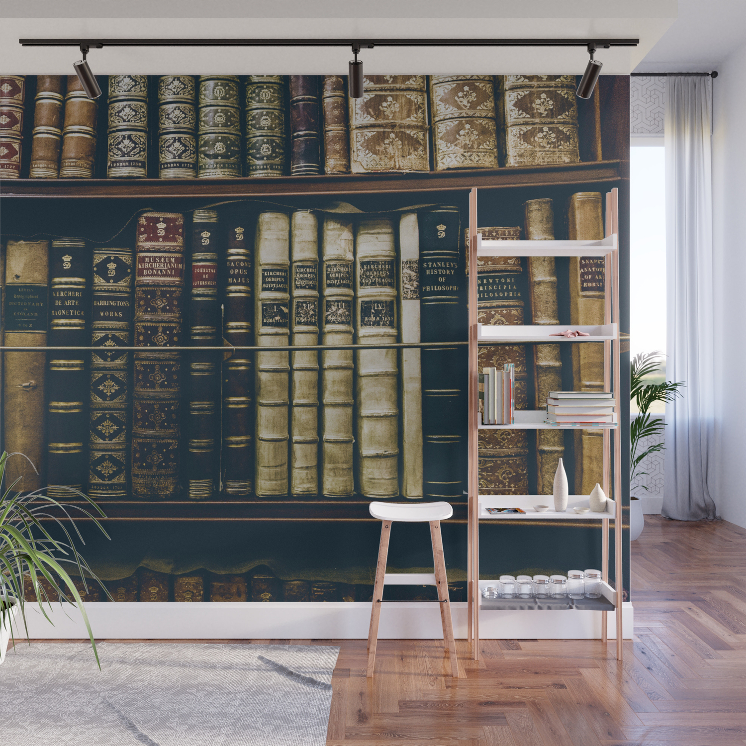The Bookshelf Color Wall Mural By Nocolordesigns Society6