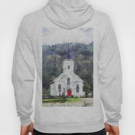 White And Green Church Surrounded By Green Trees During Daytime Hoody