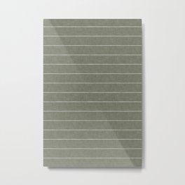 farmhouse stripes - olive green Metal Print
