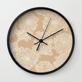 Gold. Collection "Chrysanthemum". Wall Clock