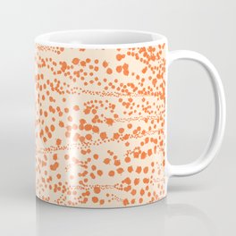 Strata - Organic Ink Blot Abstract in Orange Cream Coffee Mug
