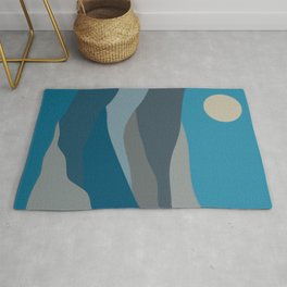 Blue Hills - teal gray, seafoam, turquoise, taupe, blue Rug