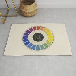 Re-make of "Scale of Complementary Colors" by John F. Earhart, 1892 (vintage wash, no texts) Rug